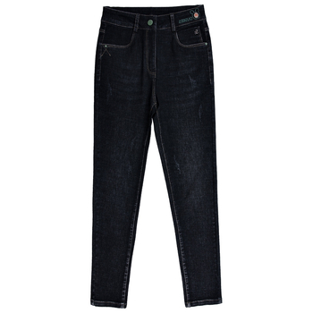 Τζιν γυναικών - Υψηλή μέση, ίσια γραμμή, ελαστικό denim, βαμβάκι 70–80% (<30% πολυεστέρας), χωρίς σιδέρωμα