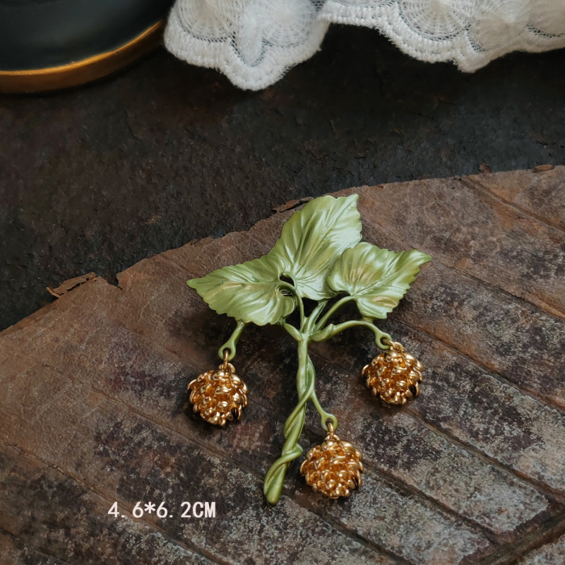 Vintag Broš lillivallei motīva, tsingi sulam, emaɪl leht, retro-stiil, meenutuseks või kingituseks, unisex