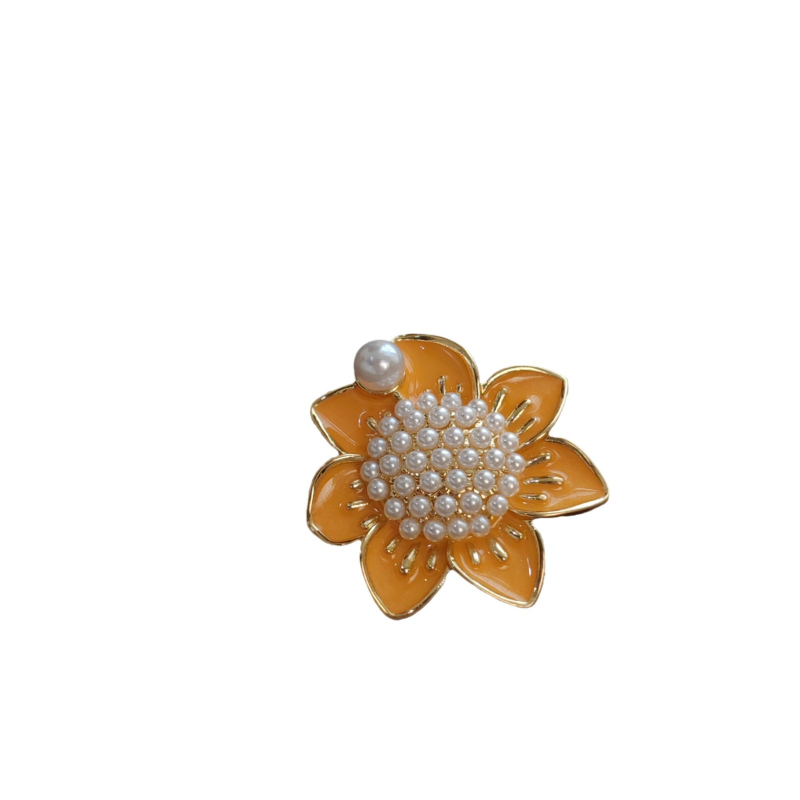 Broš Lily of the Valley motiiviga, tsink sulam, retro stiil, käsitsi maalitud emalileht, unisex, suvi 2024 väljalase