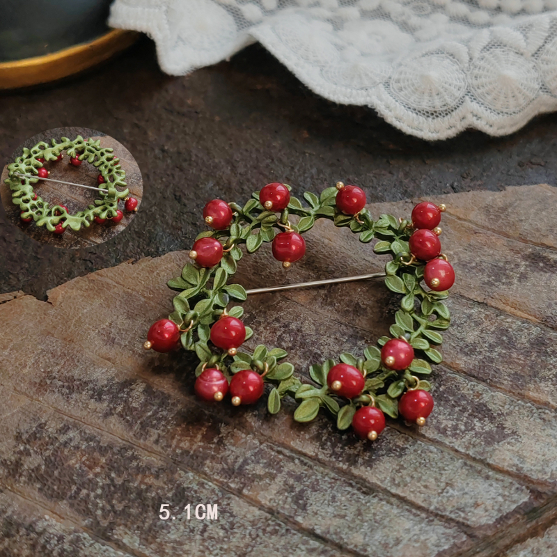 Broš Lily of the Valley motiiviga, tsink sulam, retro stiil, käsitsi maalitud emalileht, unisex, suvi 2024 väljalase