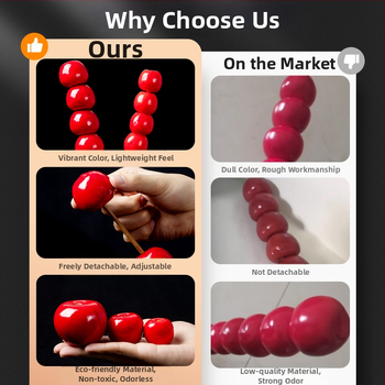 Simulēti augļu iesmi rekvizīts bērnudārza dejai senatnē stilā, dekorēšanai fotogrāfijās (Tips: simulēts auglis; Materiāls: Bubble; Ražošana: semi-manual un semi-mehāniska; Pielāgošana: pieejama; Iepakojums: Kartons)