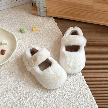 Dječje papuče s Velcro, baršunasto gornjište, jedne boje, uzrast 1–6 godina, stil princeze