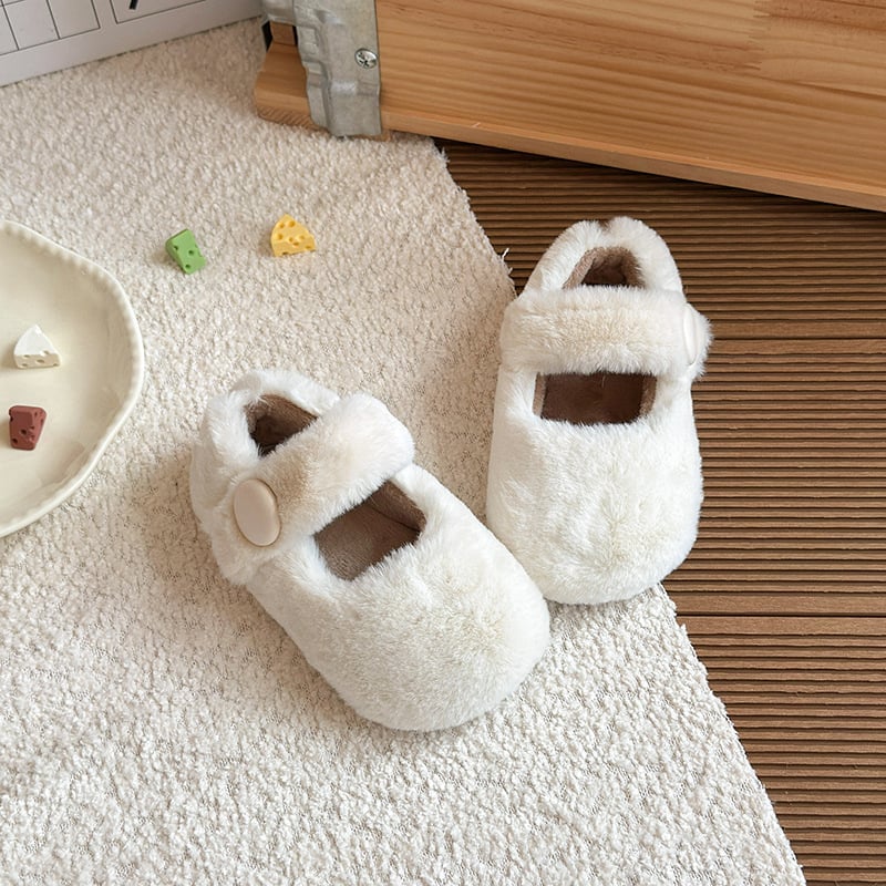 Dječje papuče s Velcro, baršunasto gornjište, jedne boje, uzrast 1–6 godina, stil princeze