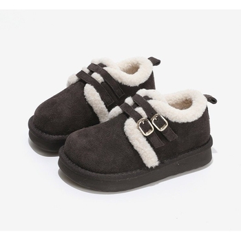 Παιδικά βαμβακερά μποτάκια με επένδυση φλίς για τον χειμώνα (Ηλικίες: 4–12 ετών; Υλικό επάνω: Super fiber; Επένδυση: φλίς; Κλείσιμο: Velcro; Σόλα: καουτσούκ)
