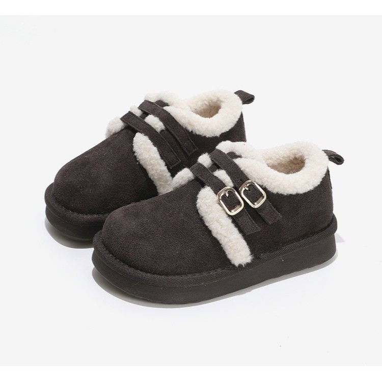 Παιδικά βαμβακερά μποτάκια με επένδυση φλίς για τον χειμώνα (Ηλικίες: 4–12 ετών; Υλικό επάνω: Super fiber; Επένδυση: φλίς; Κλείσιμο: Velcro; Σόλα: καουτσούκ)