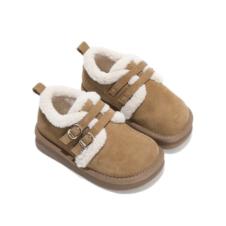 Παιδικά βαμβακερά μποτάκια με επένδυση φλίς για τον χειμώνα (Ηλικίες: 4–12 ετών; Υλικό επάνω: Super fiber; Επένδυση: φλίς; Κλείσιμο: Velcro; Σόλα: καουτσούκ)