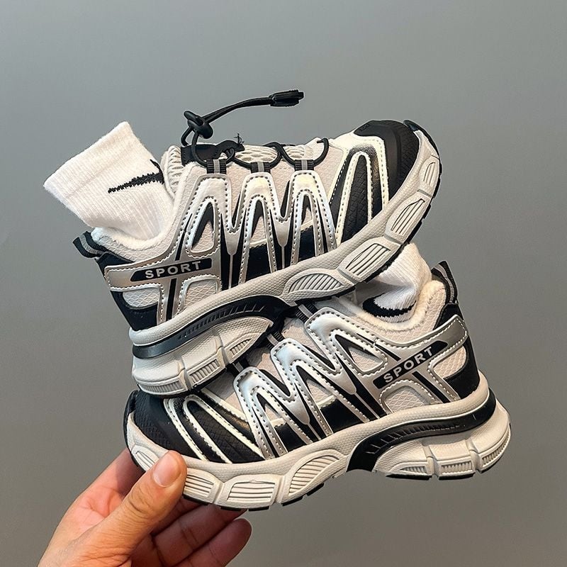 Dječje zimske umjetno kožne sportske i casual tenisice s gumom na đonu; protuklizne, tople i otporne; cartoon uzorak; unisex.