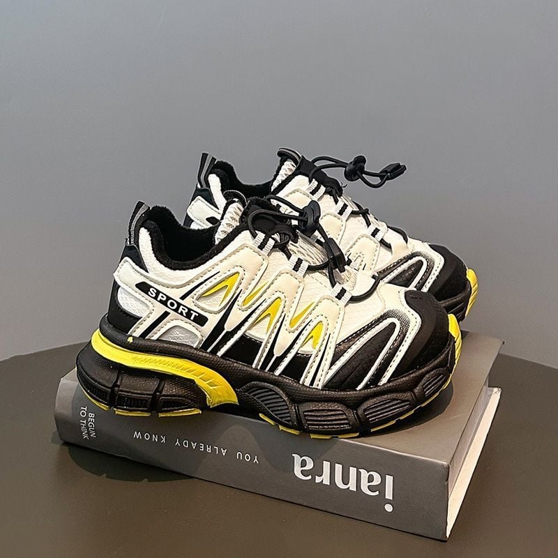 Dječje zimske umjetno kožne sportske i casual tenisice s gumom na đonu; protuklizne, tople i otporne; cartoon uzorak; unisex.