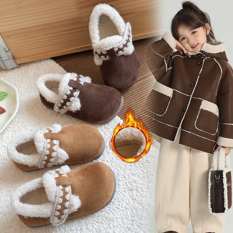 Dječje zimske čizme od velura sa Velcro kopčanjem, gumeni potplat, jednobojne, zima 2025, za dob 1–16 godina