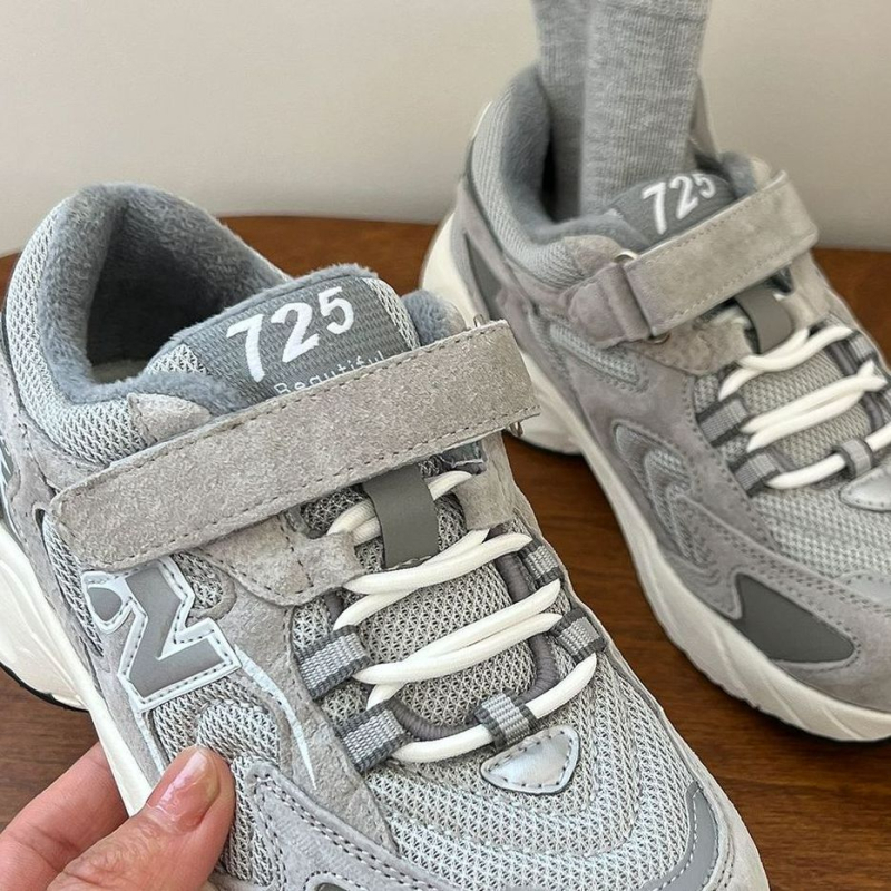 Pantofi sport unisex de iarnă pentru copii — partea superioară din nubuk, închidere Velcro, talpă EVA, construcție groasă, căptușeală din fleece pentru căldură