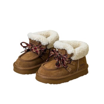 Dječje gležnjače s gornjim dijelom od velura i gumom, za zimu 2025, unisex