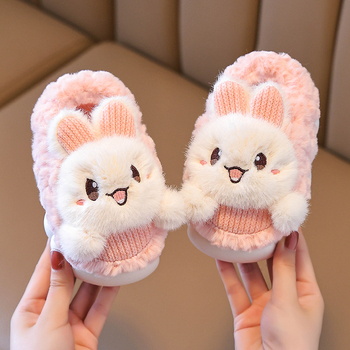 Dječje pamučne papuče s plišastim gornjim dijelom, životinjski uzorak, TPR potplat, izlazak jeseni 2025