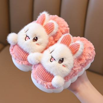 Dječje pamučne papuče s plišastim gornjim dijelom, životinjski uzorak, TPR potplat, izlazak jeseni 2025