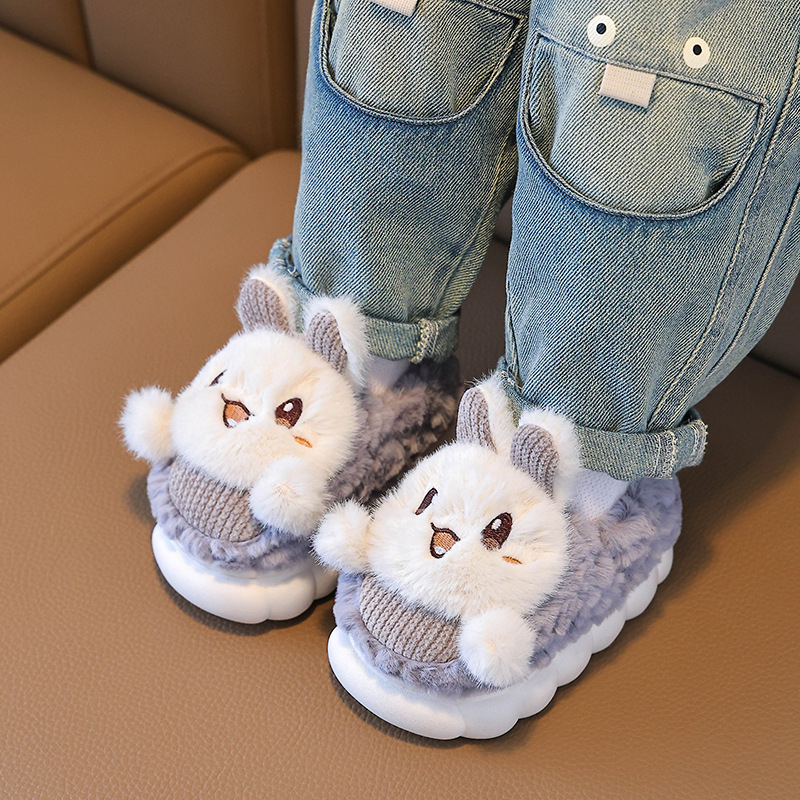 Dječje pamučne papuče s plišastim gornjim dijelom, životinjski uzorak, TPR potplat, izlazak jeseni 2025