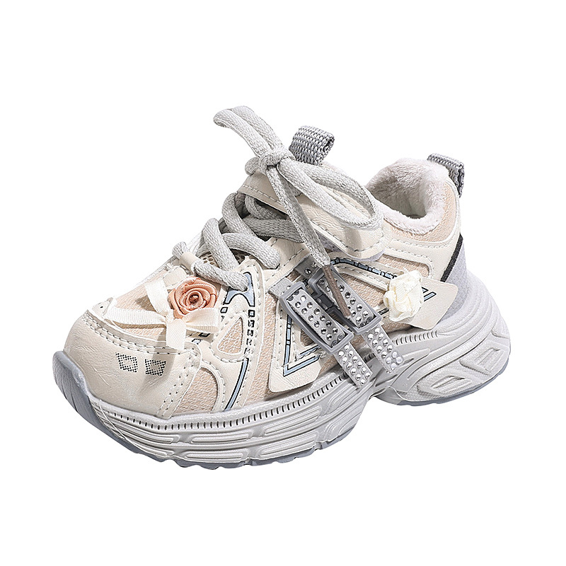 Dječje zimske tenisice - Unisex, Velcro kopčanje, debeli dizajn topline, gornji dio od umjetne kože, gumeni đon