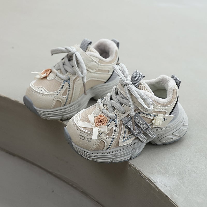 Dječje zimske tenisice - Unisex, Velcro kopčanje, debeli dizajn topline, gornji dio od umjetne kože, gumeni đon