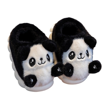 Chopper Dječje papuče za jesen s debelim krznom, protuklizna TPR potplata, uzorak životinja, unisex