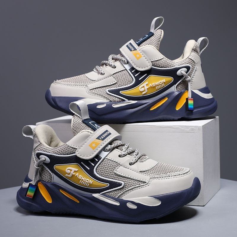 Pantofi sport pentru băieți iarna, din piele artificială, impermeabili, antiderapante, închidere Velcro, talpă MD