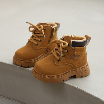 Unisex dječje zimske čizme sa Velcro zatvaranjem, unutarnja fleec podstava, gornji dio od umjetne kože, potplat PVC, za djecu uzrasta 1–6 godina