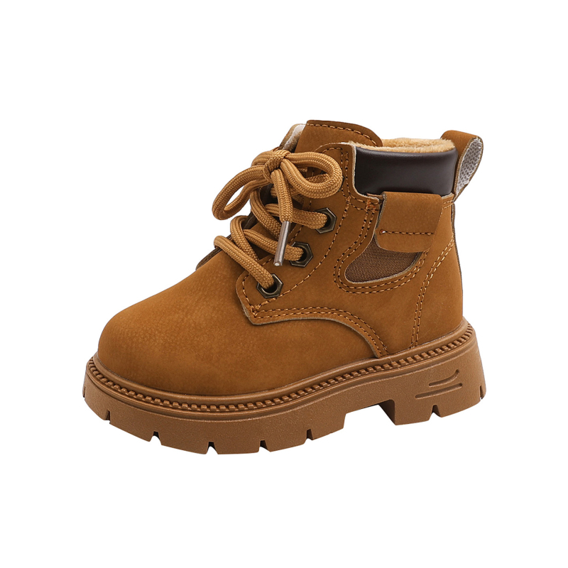 Unisex dječje zimske čizme sa Velcro zatvaranjem, unutarnja fleec podstava, gornji dio od umjetne kože, potplat PVC, za djecu uzrasta 1–6 godina