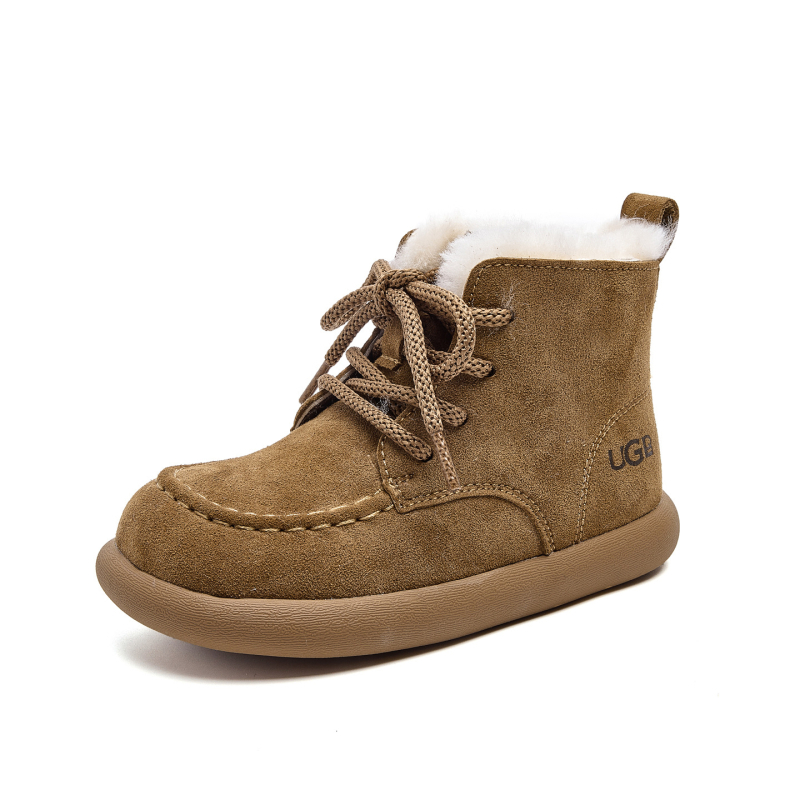 Dječje gležnjače, gornji dio velvet materijala od kravljih vlakana, gumeni potplat, zima–proljeće–jesen, uzrast 4–12 godina