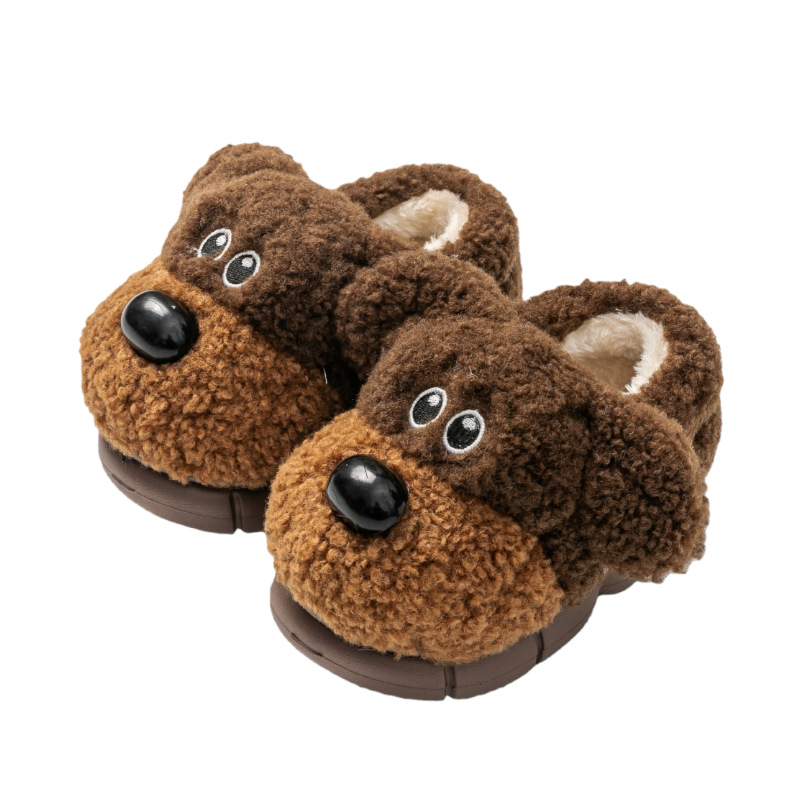 Dječje plišane papuče za unutarnju upotrebu, unisex, gornji materijal: fleece, EVA đon, karikatura uzorak