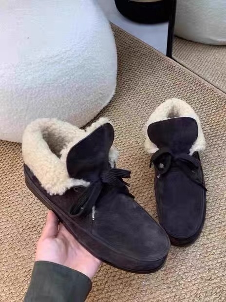 Ženske snježne čizme, korejskog stila, okrugli vrh, unutarnji 3–5 cm podizni potpetica, umjetna pliš podstava, gumena potplat
