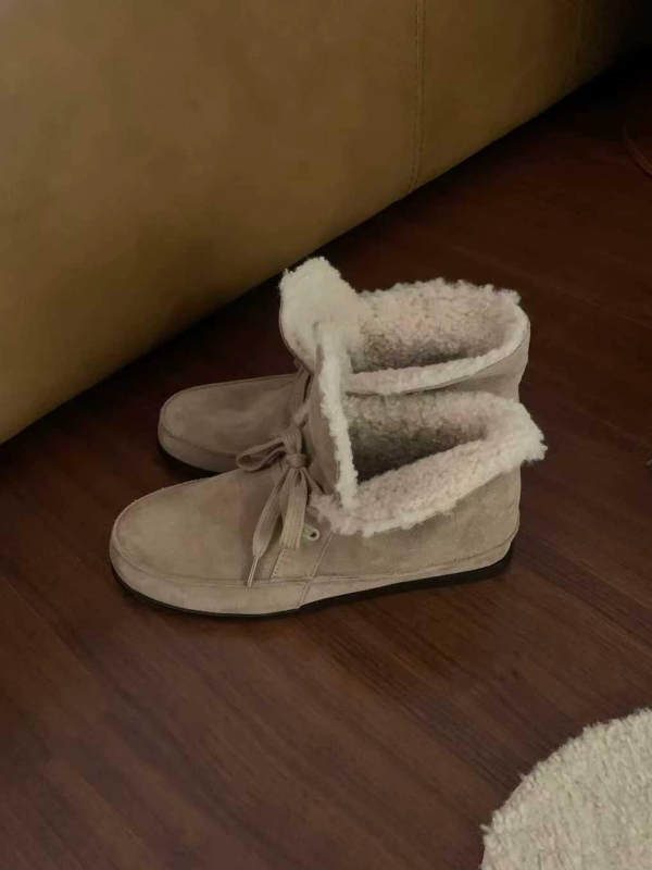 Ženske snježne čizme, korejskog stila, okrugli vrh, unutarnji 3–5 cm podizni potpetica, umjetna pliš podstava, gumena potplat