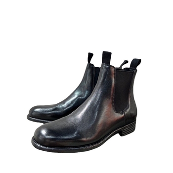 Ženske Chelsea čizme Officine Creative, gornji materijal od prve teleće kože, gumeni đon, okrugla prst, elastična traka, niski pet 1-3 cm