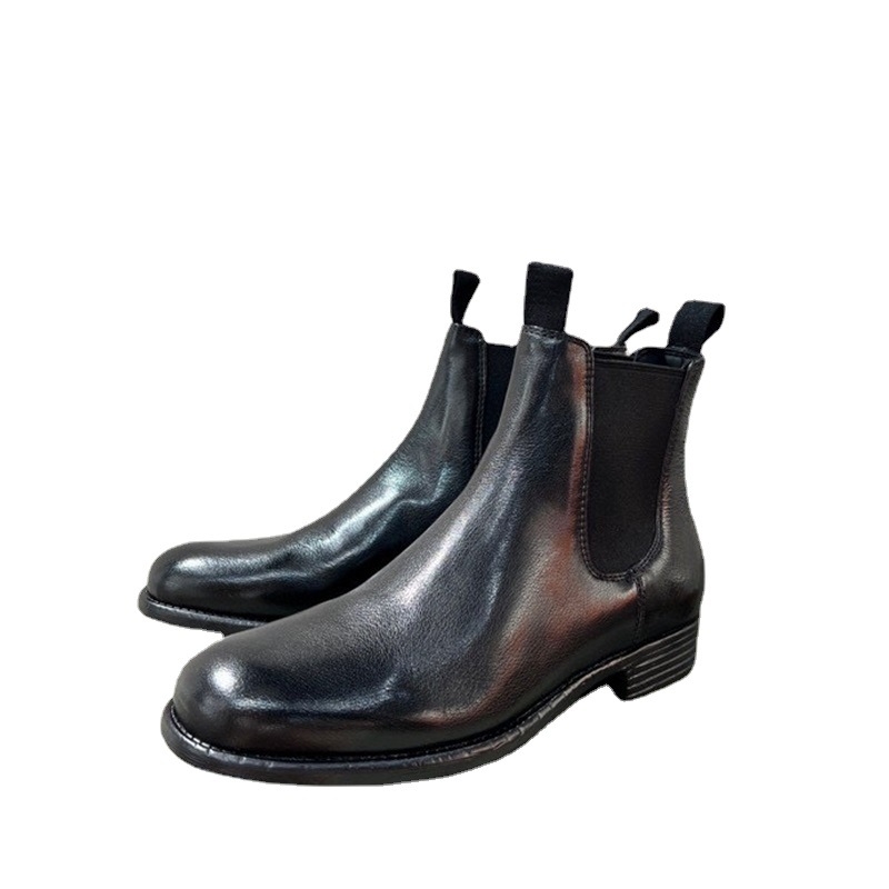 Ženske Chelsea čizme Officine Creative, gornji materijal od prve teleće kože, gumeni đon, okrugla prst, elastična traka, niski pet 1-3 cm