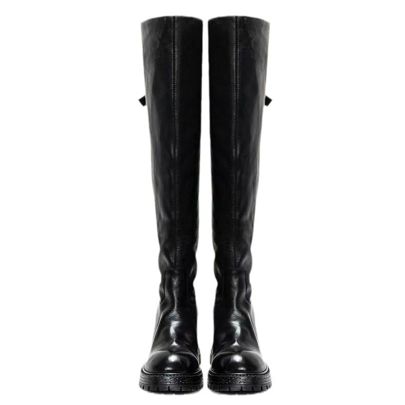 Ženske čizme iznad koljena s debelim potpeticama 6-8 cm, visokim krojem, vodootporne, protuklizne