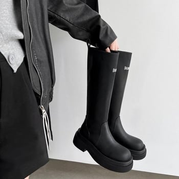 Viteške čizme – gornji dio od mikrovlakana, gumeni đon, srednji peta 3–5 cm, zaobljena nosnica, retro stil