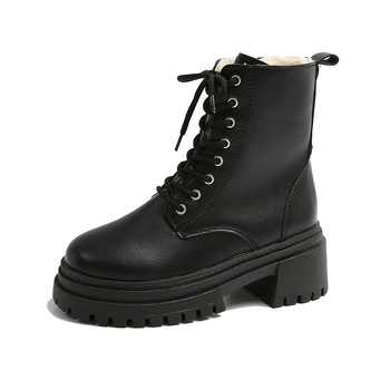 Dámske Martin topánky, PU vrchná časť, gumová podrážka, zips, nízka výška po členok, 3–5 cm podpätok