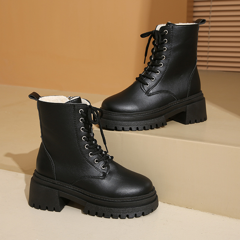 Dámske Martin topánky, PU vrchná časť, gumová podrážka, zips, nízka výška po členok, 3–5 cm podpätok
