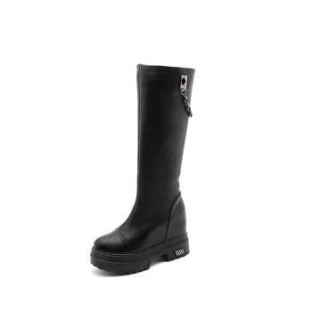 Jazdecké čižmy s britským štýlom, nad kolená, z mikrovlákna, výška opätku 3–5 cm, bočný zips, podrážka z polyuretánu, teplé a odolné