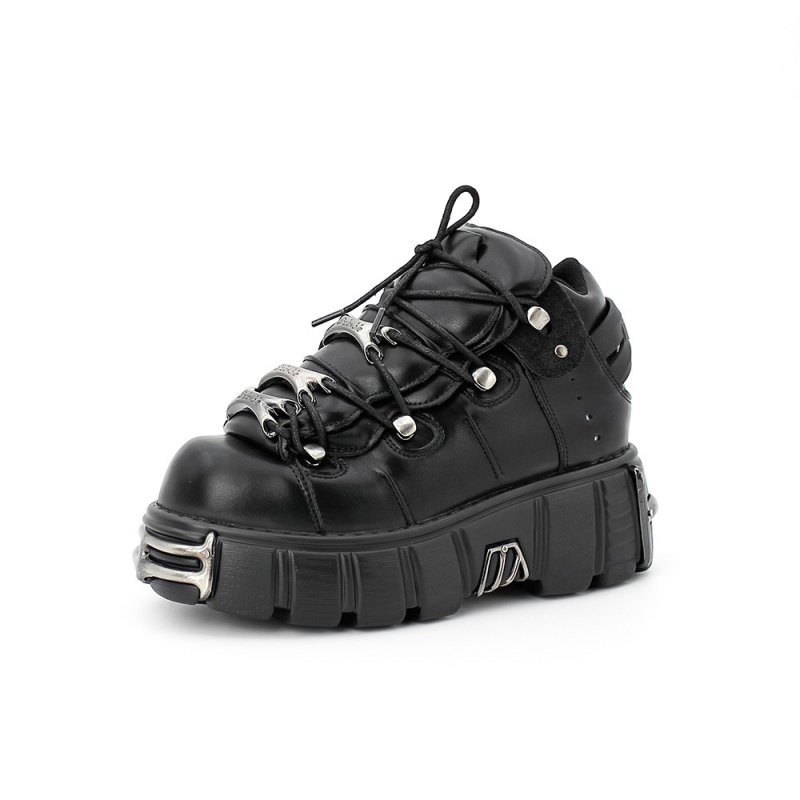 U-double motociklističke čizme, punk stil, 6–8 cm visoki, gornji PU