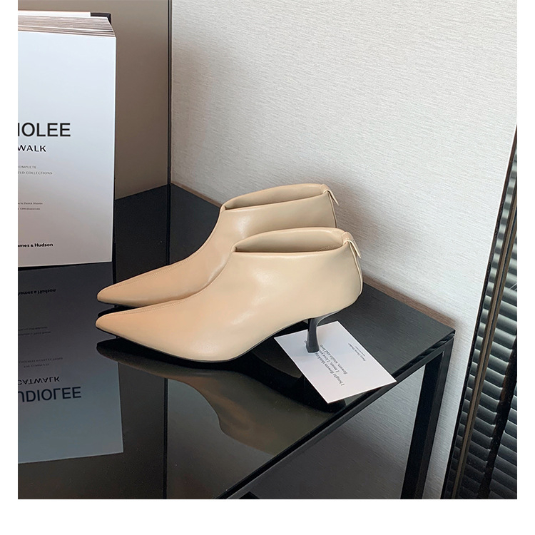 Ženske modne čizme s uskim vrhom, stiletto petom 6–8 cm, gornji dio od mikrovlakana, PU podstava, gumena potplat
