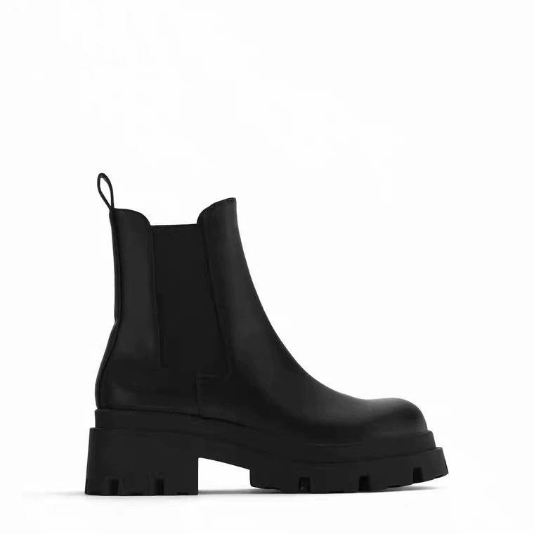 Martin Chelsea čizme, debela potplat, okrugli vrh, peta 6-8 cm, gornji materijal mikrovlakno