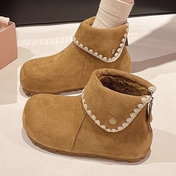 Ženske Martin čizme od suedea, gumena potplata, latex ulošak, pliš unutrašnja podstava, zatvarač na stražnjoj strani, 3-5 cm petu