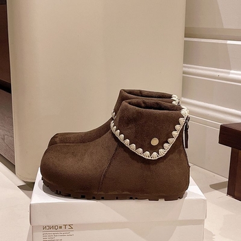 Ženske Martin čizme od suedea, gumena potplata, latex ulošak, pliš unutrašnja podstava, zatvarač na stražnjoj strani, 3-5 cm petu