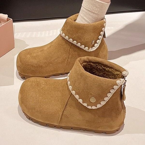 Ženske Martin čizme od suedea, gumena potplata, latex ulošak, pliš unutrašnja podstava, zatvarač na stražnjoj strani, 3-5 cm petu