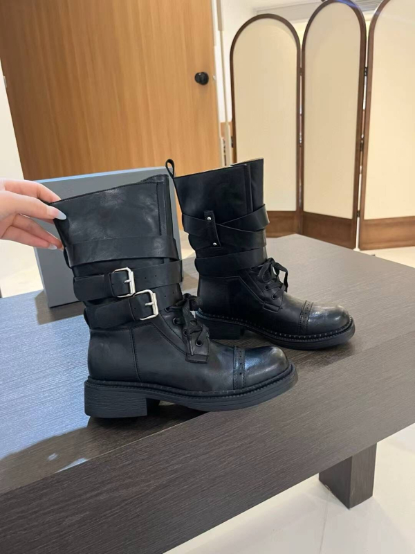 Ženske Knight čizme s visokim nadkoljenim, okrugla nosnica, gumena potplata, gornji dio od druge kože, peta 3–5 cm, korejski stil.