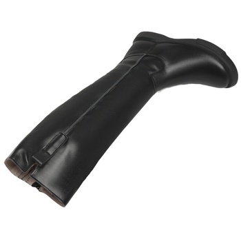 Ženske Martin čizme s gornjim dijelom od kože prve klase, visok shaft, gumeni potplat, bočni zatvarač, debeli potpetica 3-5 cm