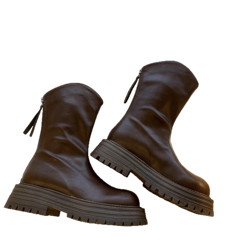 Martin čizme - PU gornji dio, gumeni potplat, debeli 3–5 cm pet, srednja visina potkoljenice, stražnji zatvarač