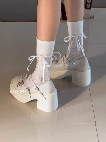 Женски Mary Jane обувки от PU кожа, дебел ток, нисък ток до 3 см, подметка TPU