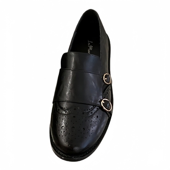 Ženske loaferice s okruglim vrhom — Gornji dio: Super vlakno; Potplat: PU; Visina pete: 3–5 cm, debeli potplat; Otvor: plitak
