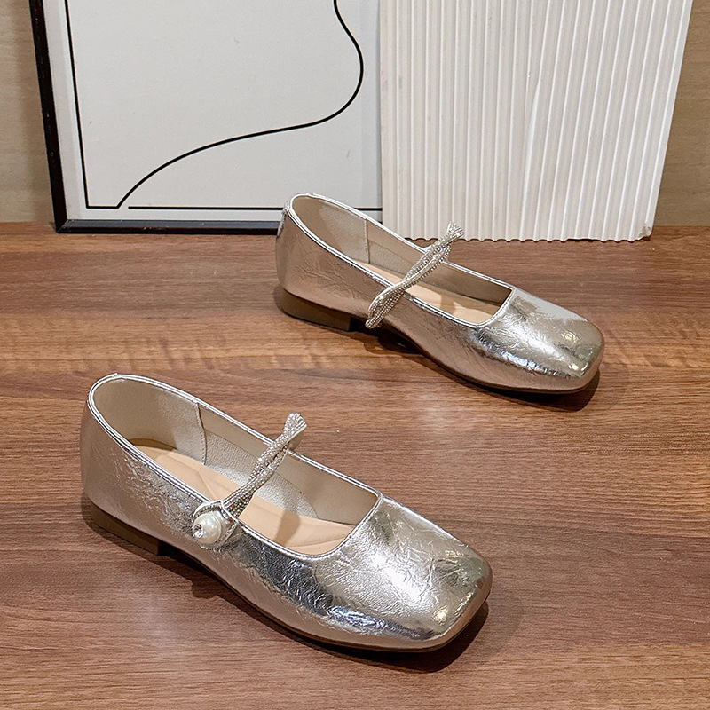 Ženske Mary Jane cipele s kvadratnim vrhom, PU gornji materijal, slip-on, niski pet