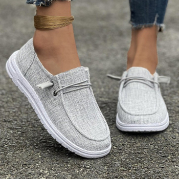 Ženske loafers - svakodnevne slip-on, okrugli nos, PU gornji dio, niski profil, gumeni potplat (PU uložak, PU gornji dio, okrugli nos, niski profil, gumeni potplat)