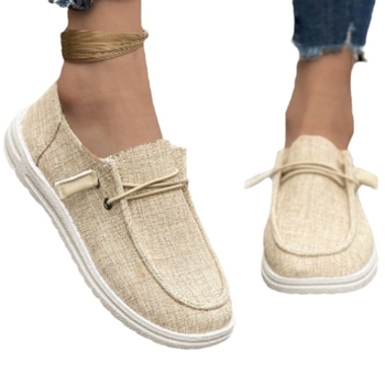 Ženske loafers - svakodnevne slip-on, okrugli nos, PU gornji dio, niski profil, gumeni potplat (PU uložak, PU gornji dio, okrugli nos, niski profil, gumeni potplat)