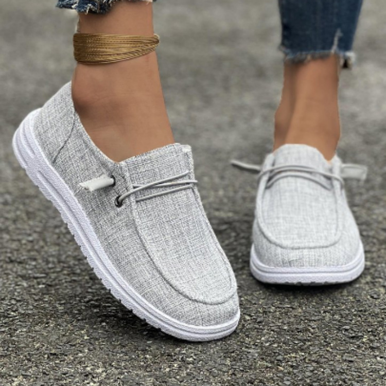 Ženske loafers - svakodnevne slip-on, okrugli nos, PU gornji dio, niski profil, gumeni potplat (PU uložak, PU gornji dio, okrugli nos, niski profil, gumeni potplat)